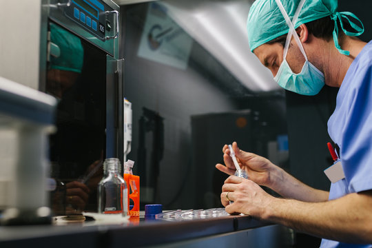 Young Man Working in a Professional Laboratory
