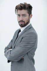 Portrait of a handsome man, isolated over a white background