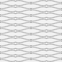 Seamless ethnic pattern. Black and white vector illustration.