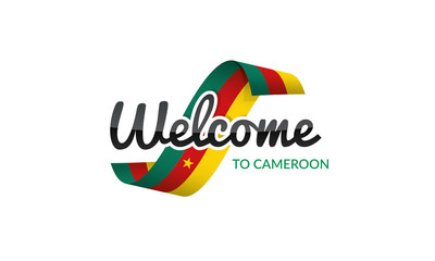 Welcome to Cameroon flag sign logo icon