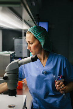 Young Woman Working in a Professional Laboratory