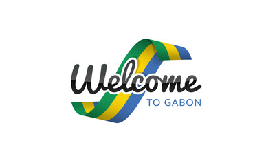 Welcome to Gabon flag sign logo icon