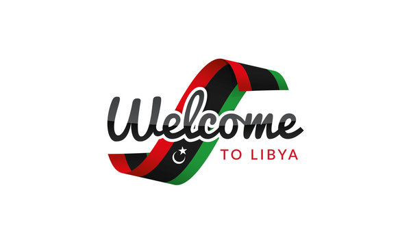 Welcome to Libya flag sign logo icon