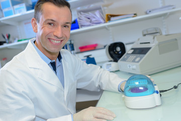 laboratory personnel smiling