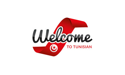 Welcome to Tunisian flag sign logo icon