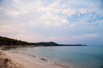 Thassos island - Psili Amos beach - beautiful greek landscape
