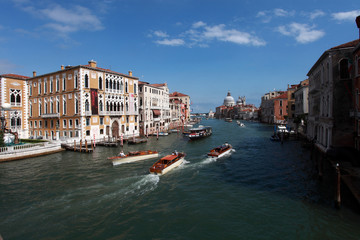 venice moving boats in the canals m