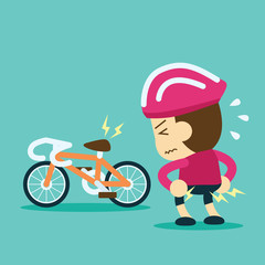 Obraz premium cyclists butt hurt from long rides because the problem with the bike seat