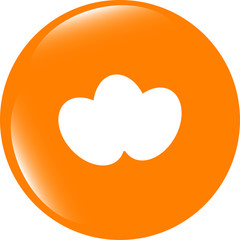 Easter Egg, web icon button isolated on white