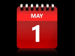 Obraz premium 3d 1 may calendar