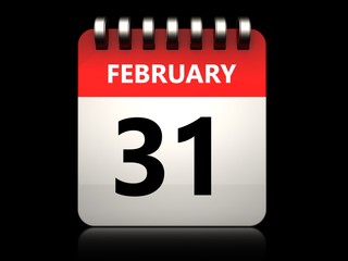 3d 31 february calendar