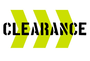 clearance sticker. Authentic design graphic stamp. Original series