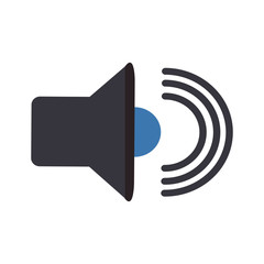 speaker sound on icon image vector illustration design 