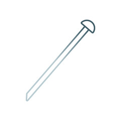 iron nail  vector illustration