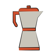 Fototapeta premium stove top italian coffee maker icon image vector illustration design 