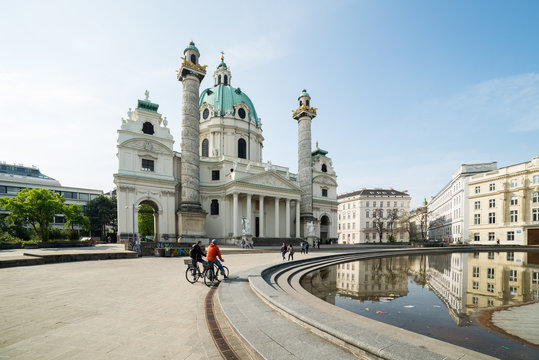 Visiting St. Charles's Church in Vienna, Austria’s capital