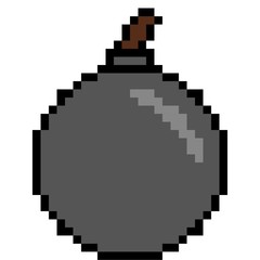 Bomb pixel art icon