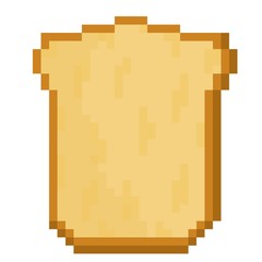 Naklejka premium Bread icon pixel art