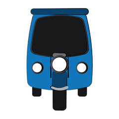 rickshaw or tuk tuk icon image vector illustration design 