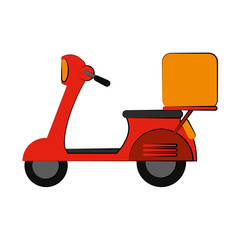 scooter food delivery icon image vector illustration design 