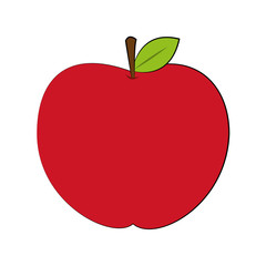 apple whole fruit icon image vector illustration design 