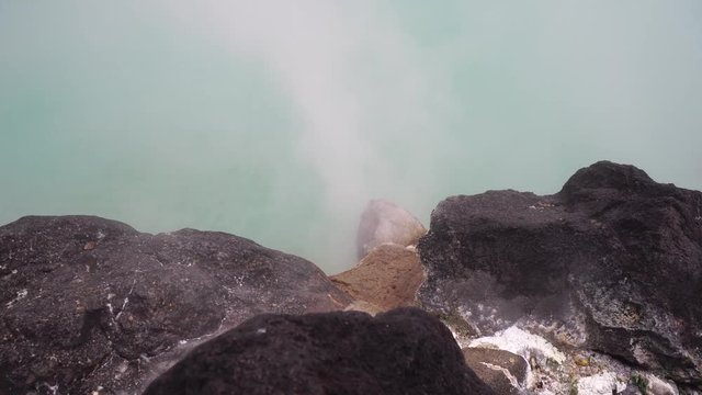 Steam from hot springs, Japan