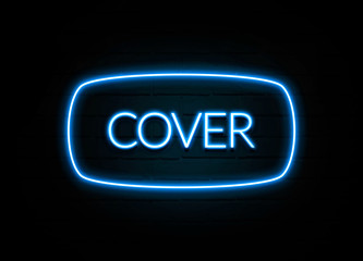 Cover  - colorful Neon Sign on brickwall