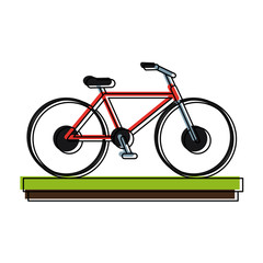Fototapeta premium bicycle or bike sideview icon image vector illustration design 