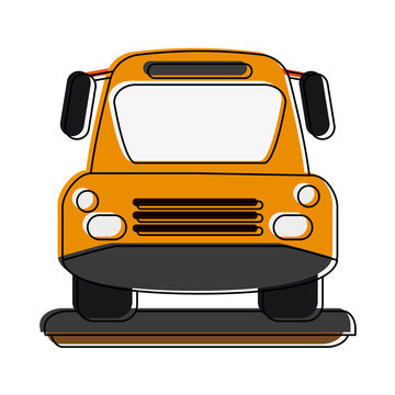 bus frontview icon image vector illustration design 