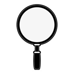 magnifying glass icon image vector illustration design  black and white