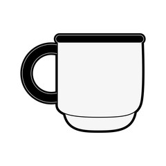 cup or mug icon image vector illustration design  black and white