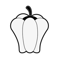 bell pepper vegetable icon image vector illustration design  black and white