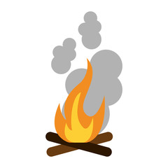 bonfire fire icon image vector illustration design 