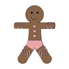 Gingerbread christmas cookie icon vector illustration graphic design