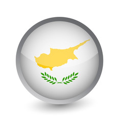 Cyprus Flag Round Glossy Icon