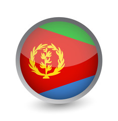 Eritrea Flag Round Glossy Icon