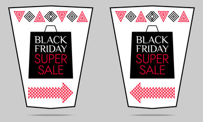 Black Friday Super Sale. Vector Poster