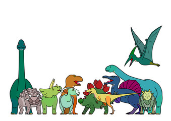 colorful dinosaur group © Ayumi Onishi