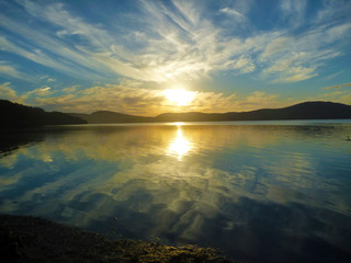 Wallis Lake sunset Australia