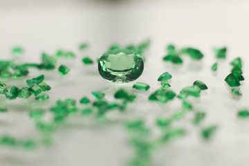 emeralds and gemstone jade