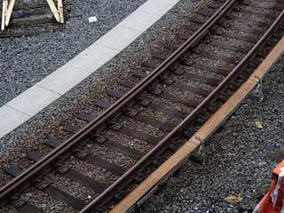 Naklejka premium New York City Subway Tracks. From a depot in Queens.