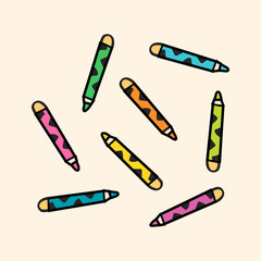 Vector of stationery doodle style