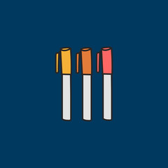 Vector of stationery doodle style