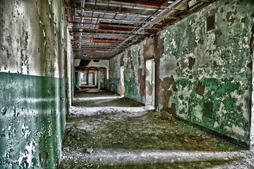 Hallway in Abandoned Lunatic Asylum, Weston, West Virginia