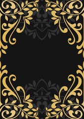 Floral pattern for invitation card.