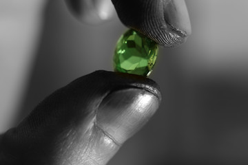 emeralds and gemstone  jade 