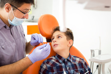 Dentist and child