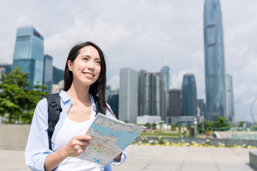 Woman travel in Hong Kong