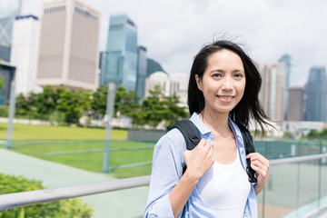 Woman visit Hong Kong