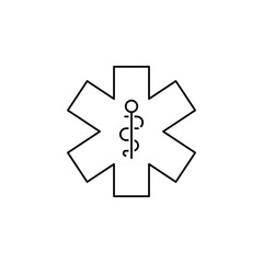 medical snake symbol icon